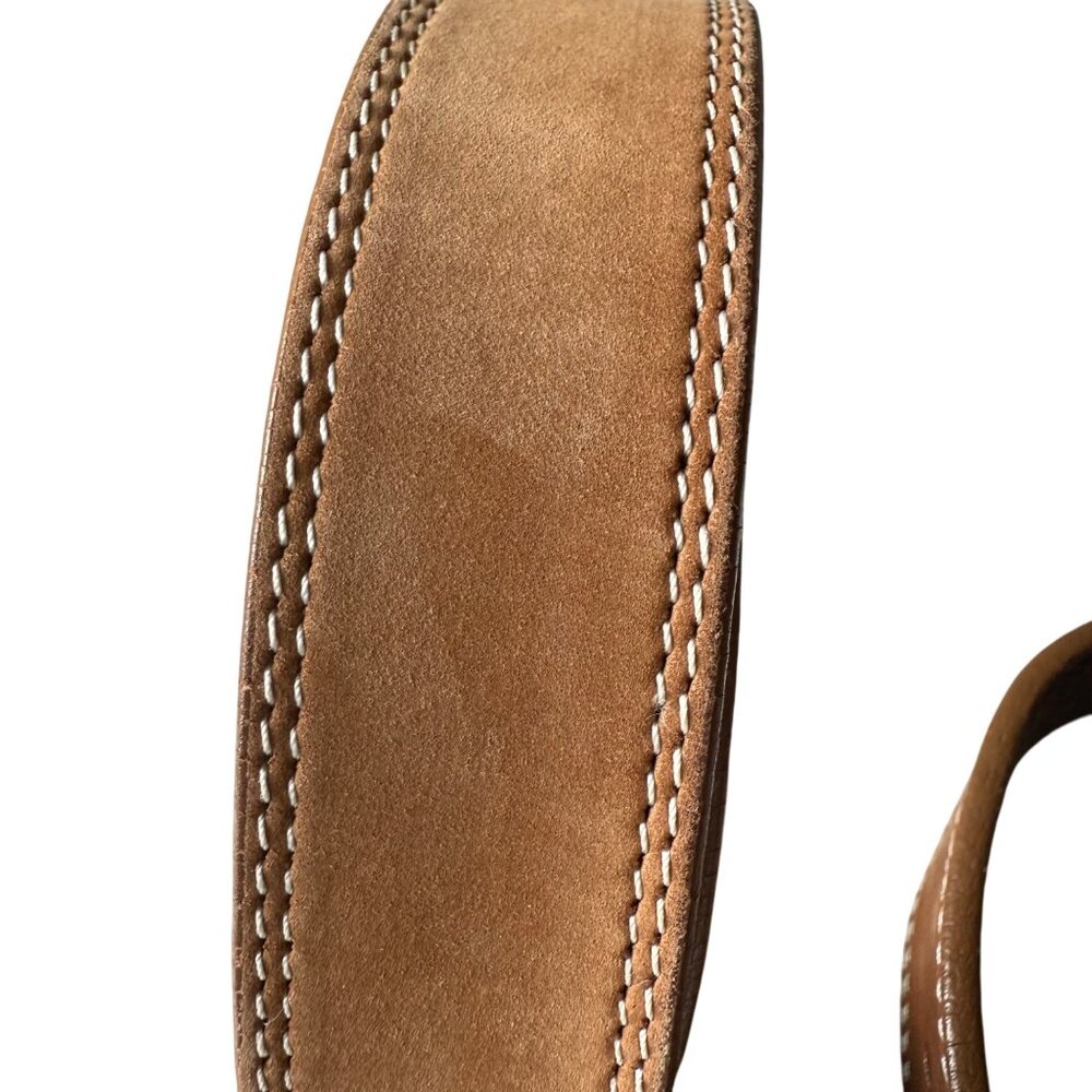 Timberland Genuine Leather Mens Belt With Metal Buckle In Brown Size 42/105 - Picture 10 of 10